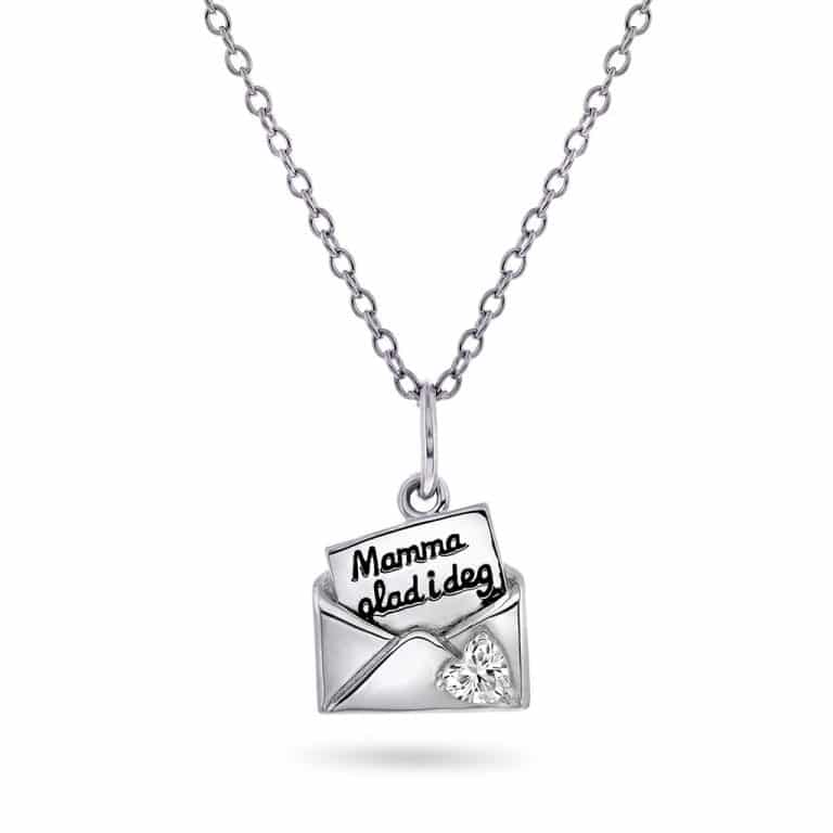 Pan Jewelry - 'Kjære mamma' smykke i 925 sølv med zirkonia