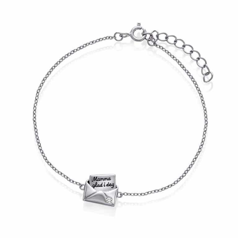 Pan Jewelry - 'Kjære mamma' armbånd i 925 sølv med zirkonia