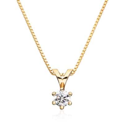 Anheng Margrete med LAB grown diamant 0.4 ct.