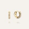 Mockberg Pavé Everyday Medium Gold Hoops