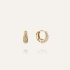Mockberg Pavé Precious Mini Gold Hoops