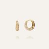 Mockberg Pavé Precious Small Gold Hoops