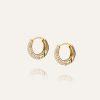 Mockberg Pavé Precious Small Gold Hoops - Bilde 2