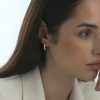 Mockberg Pavé Everyday Medium Silver Hoops - Bilde 4