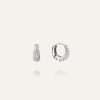 Mockberg Pavé Precious Mini Silver Hoops