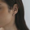 Mockberg Pavé Precious Mini Silver Hoops - Bilde 4