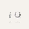 Mockberg Pavé Precious Small Silver Hoops