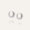 Mockberg Pavé Precious Small Silver Hoops - Bilde 2
