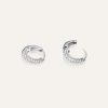 Mockberg Pavé Precious Small Silver Hoops - Bilde 3