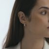 Mockberg Pavé Precious Small Silver Hoops - Bilde 4