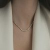 Mockberg Tennis Necklace Gold - Bilde 3