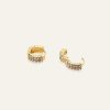 Mockberg Midnight Gold Hoops Small - Bilde 3