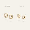 Mockberg Midnight Gold Hoops Medium - Bilde 6