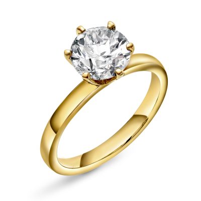Contessa ring i gull LAB diamant 2 ct.