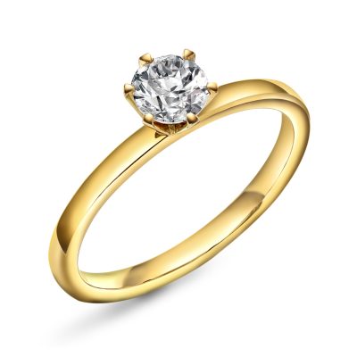 Contessa ring i gull LAB diamant 0,5 ct.