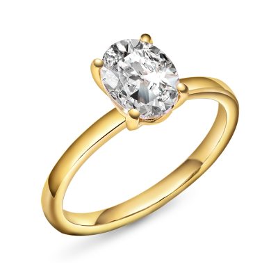 Empress ring i gull LAB diamant 2 ct.