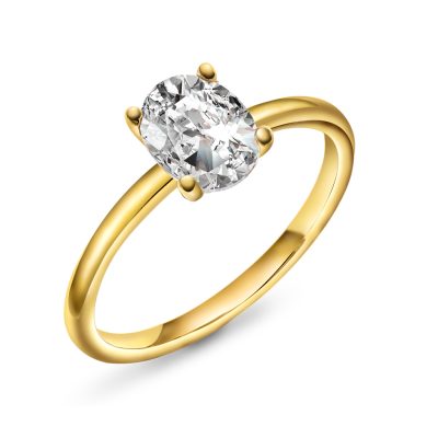 Empress ring i gull LAB diamant 1,25 ct.