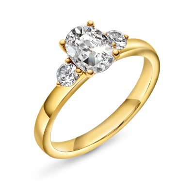 Duchess ring gull LAB diamanter 1,55 ct.