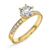 The crown ring gull LAB diamanter 1,20 ct.