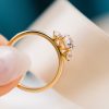 Princess ring gull LAB diamanter 0,95 ct. - Bilde 4
