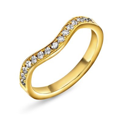 Fairytale ring gull LAB diamanter 0,30 ct.