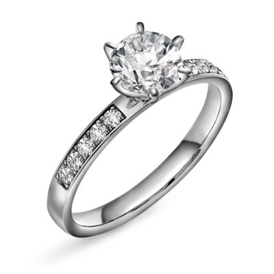 The crown ring gull LAB diamanter 1,20 ct.