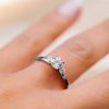 Princess ring gull LAB diamanter 0,95 ct. - Bilde 3