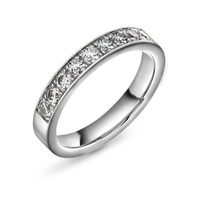 Radiant ring gull LAB diamanter 0,54 ct.