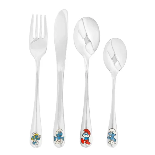Smurfene stålbestikk 4 deler