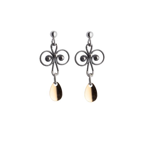 Ørepynt nr. 7 oksydert forgylt